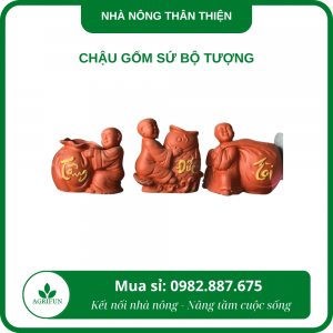 chậu gốm sứ bộ tượng